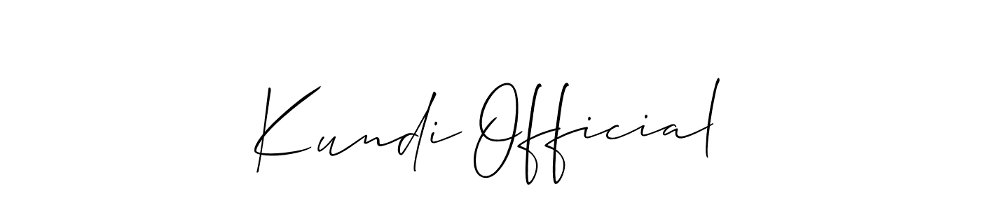 Also we have Kundi Official name is the best signature style. Create professional handwritten signature collection using Allison_Script autograph style. Kundi Official signature style 2 images and pictures png