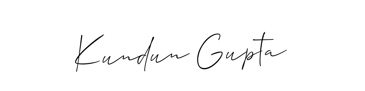 You should practise on your own different ways (Allison_Script) to write your name (Kundun Gupta) in signature. don't let someone else do it for you. Kundun Gupta signature style 2 images and pictures png