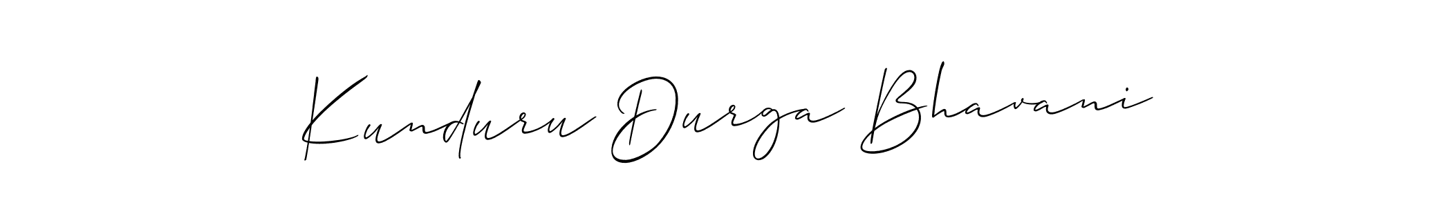 You should practise on your own different ways (Allison_Script) to write your name (Kunduru Durga Bhavani) in signature. don't let someone else do it for you. Kunduru Durga Bhavani signature style 2 images and pictures png