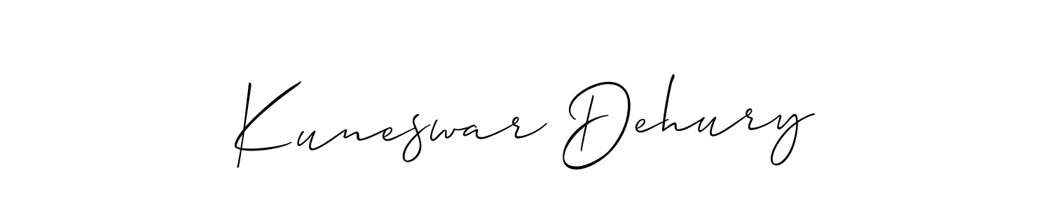 Use a signature maker to create a handwritten signature online. With this signature software, you can design (Allison_Script) your own signature for name Kuneswar Dehury. Kuneswar Dehury signature style 2 images and pictures png