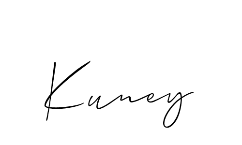 Make a beautiful signature design for name Kuney. With this signature (Allison_Script) style, you can create a handwritten signature for free. Kuney signature style 2 images and pictures png