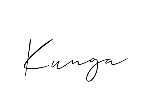 Best and Professional Signature Style for Kunga. Allison_Script Best Signature Style Collection. Kunga signature style 2 images and pictures png