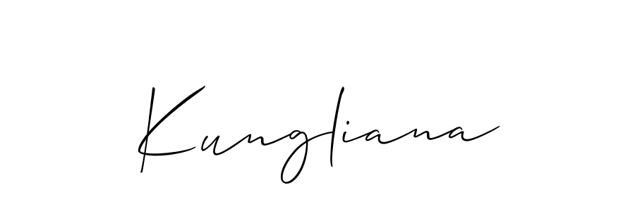 You can use this online signature creator to create a handwritten signature for the name Kungliana. This is the best online autograph maker. Kungliana signature style 2 images and pictures png