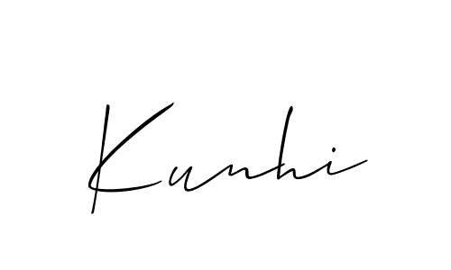 Use a signature maker to create a handwritten signature online. With this signature software, you can design (Allison_Script) your own signature for name Kunhi. Kunhi signature style 2 images and pictures png