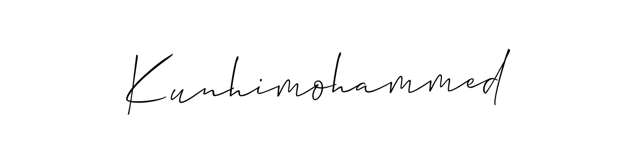 You should practise on your own different ways (Allison_Script) to write your name (Kunhimohammed) in signature. don't let someone else do it for you. Kunhimohammed signature style 2 images and pictures png