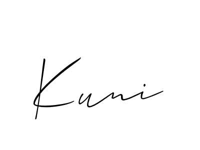 Design your own signature with our free online signature maker. With this signature software, you can create a handwritten (Allison_Script) signature for name Kuni. Kuni signature style 2 images and pictures png