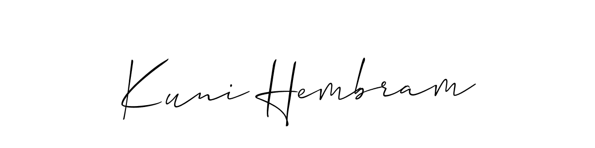 Best and Professional Signature Style for Kuni Hembram. Allison_Script Best Signature Style Collection. Kuni Hembram signature style 2 images and pictures png