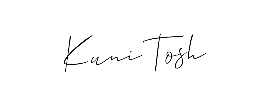 Allison_Script is a professional signature style that is perfect for those who want to add a touch of class to their signature. It is also a great choice for those who want to make their signature more unique. Get Kuni Tosh name to fancy signature for free. Kuni Tosh signature style 2 images and pictures png