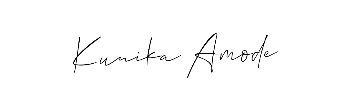 Design your own signature with our free online signature maker. With this signature software, you can create a handwritten (Allison_Script) signature for name Kunika Amode. Kunika Amode signature style 2 images and pictures png