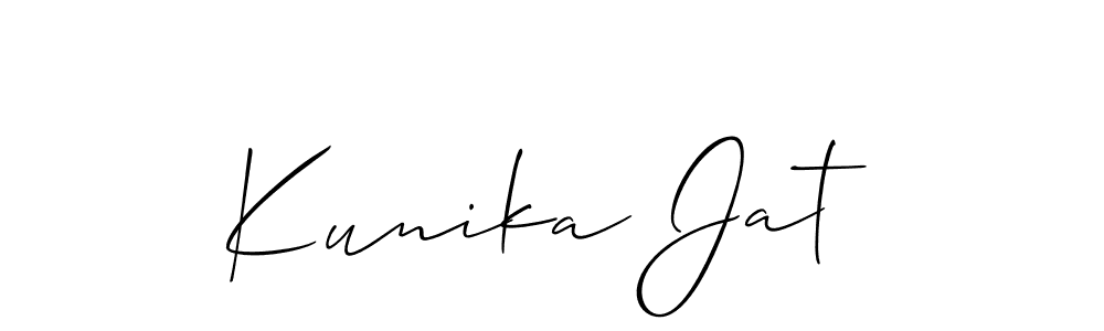 Make a beautiful signature design for name Kunika Jat. Use this online signature maker to create a handwritten signature for free. Kunika Jat signature style 2 images and pictures png