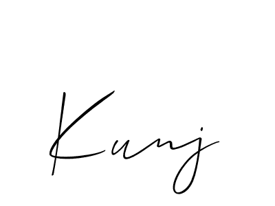 How to make Kunj name signature. Use Allison_Script style for creating short signs online. This is the latest handwritten sign. Kunj signature style 2 images and pictures png