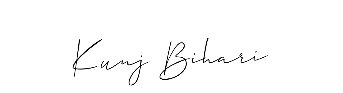 How to Draw Kunj Bihari signature style? Allison_Script is a latest design signature styles for name Kunj Bihari. Kunj Bihari signature style 2 images and pictures png