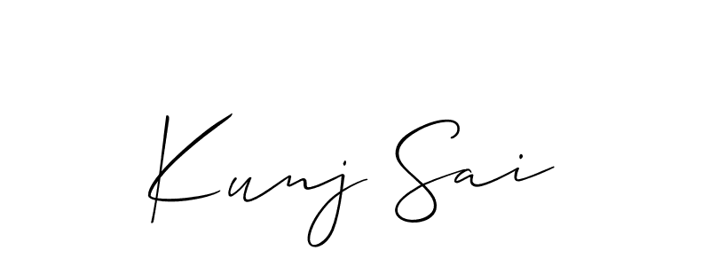 How to make Kunj Sai signature? Allison_Script is a professional autograph style. Create handwritten signature for Kunj Sai name. Kunj Sai signature style 2 images and pictures png