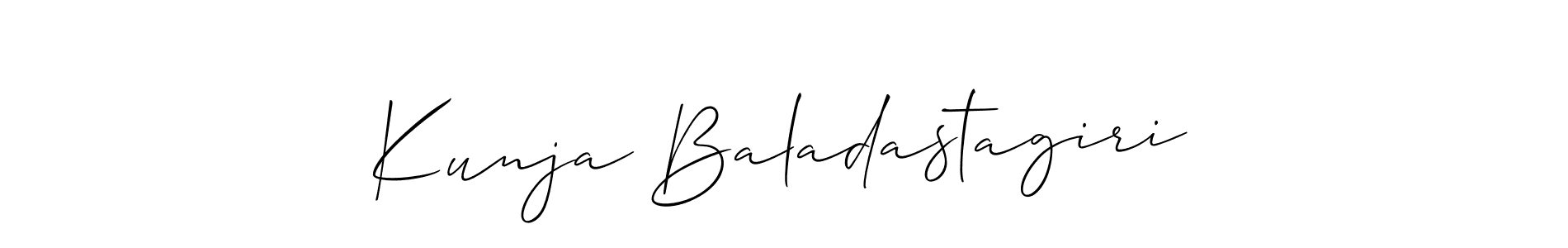 Also You can easily find your signature by using the search form. We will create Kunja Baladastagiri name handwritten signature images for you free of cost using Allison_Script sign style. Kunja Baladastagiri signature style 2 images and pictures png