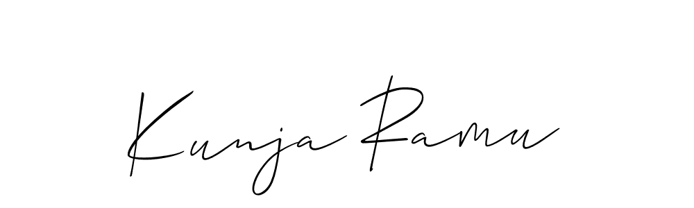 How to Draw Kunja Ramu signature style? Allison_Script is a latest design signature styles for name Kunja Ramu. Kunja Ramu signature style 2 images and pictures png