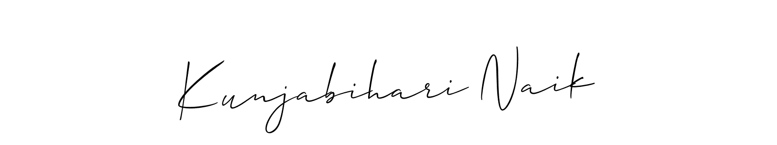 Use a signature maker to create a handwritten signature online. With this signature software, you can design (Allison_Script) your own signature for name Kunjabihari Naik. Kunjabihari Naik signature style 2 images and pictures png