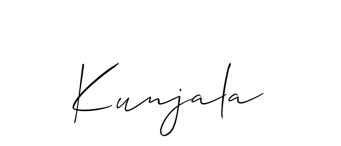 You should practise on your own different ways (Allison_Script) to write your name (Kunjala) in signature. don't let someone else do it for you. Kunjala signature style 2 images and pictures png