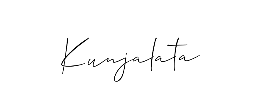 Also we have Kunjalata name is the best signature style. Create professional handwritten signature collection using Allison_Script autograph style. Kunjalata signature style 2 images and pictures png