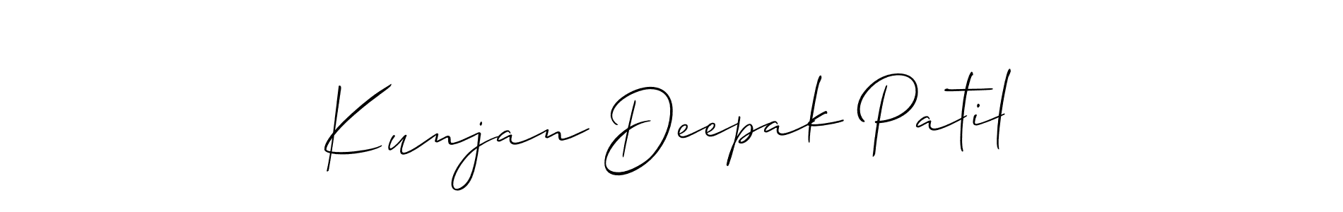 You can use this online signature creator to create a handwritten signature for the name Kunjan Deepak Patil. This is the best online autograph maker. Kunjan Deepak Patil signature style 2 images and pictures png