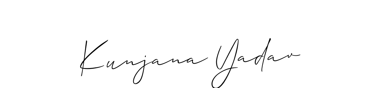 See photos of Kunjana Yadav official signature by Spectra . Check more albums & portfolios. Read reviews & check more about Allison_Script font. Kunjana Yadav signature style 2 images and pictures png