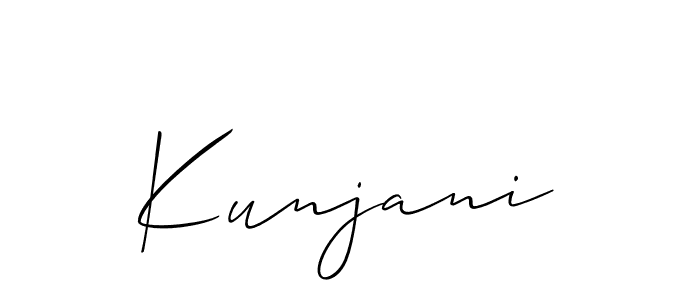 Make a beautiful signature design for name Kunjani. Use this online signature maker to create a handwritten signature for free. Kunjani signature style 2 images and pictures png