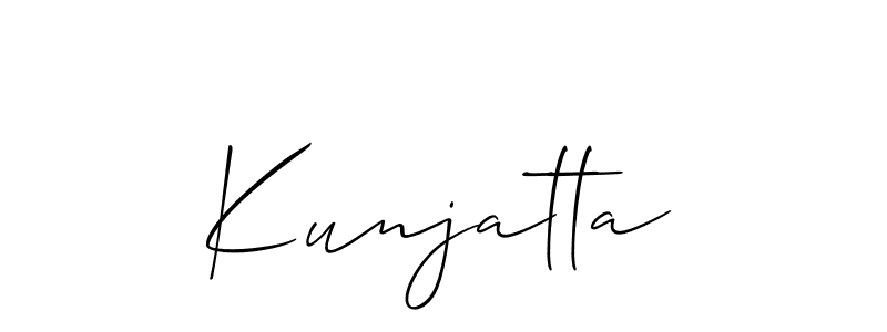 Check out images of Autograph of Kunjatta name. Actor Kunjatta Signature Style. Allison_Script is a professional sign style online. Kunjatta signature style 2 images and pictures png