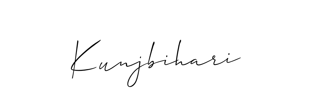 How to Draw Kunjbihari signature style? Allison_Script is a latest design signature styles for name Kunjbihari. Kunjbihari signature style 2 images and pictures png