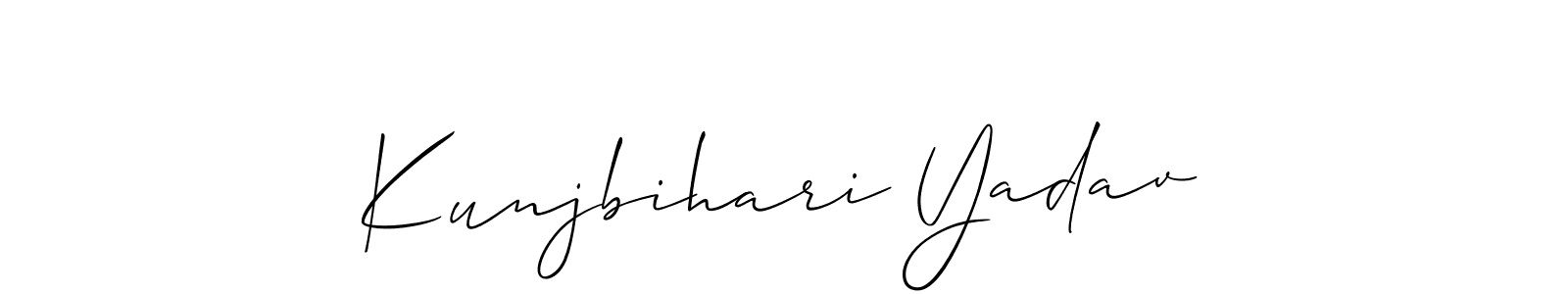 You can use this online signature creator to create a handwritten signature for the name Kunjbihari Yadav. This is the best online autograph maker. Kunjbihari Yadav signature style 2 images and pictures png