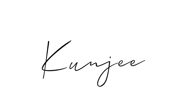 Also You can easily find your signature by using the search form. We will create Kunjee name handwritten signature images for you free of cost using Allison_Script sign style. Kunjee signature style 2 images and pictures png