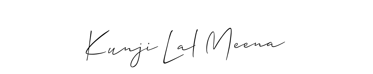 Use a signature maker to create a handwritten signature online. With this signature software, you can design (Allison_Script) your own signature for name Kunji Lal Meena. Kunji Lal Meena signature style 2 images and pictures png