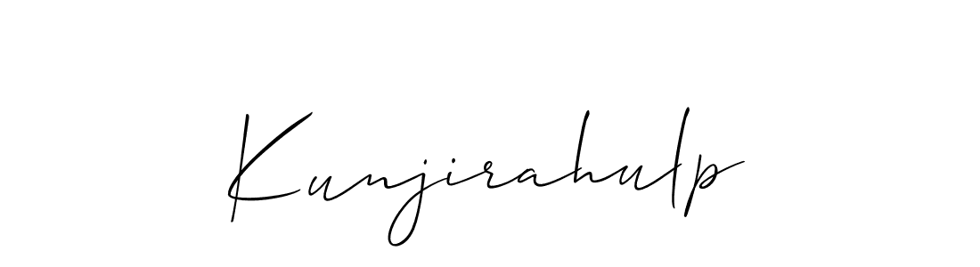 Best and Professional Signature Style for Kunjirahulp. Allison_Script Best Signature Style Collection. Kunjirahulp signature style 2 images and pictures png