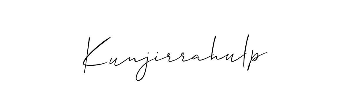 Kunjirrahulp stylish signature style. Best Handwritten Sign (Allison_Script) for my name. Handwritten Signature Collection Ideas for my name Kunjirrahulp. Kunjirrahulp signature style 2 images and pictures png