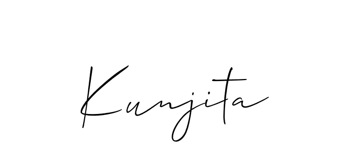 Make a beautiful signature design for name Kunjita. Use this online signature maker to create a handwritten signature for free. Kunjita signature style 2 images and pictures png