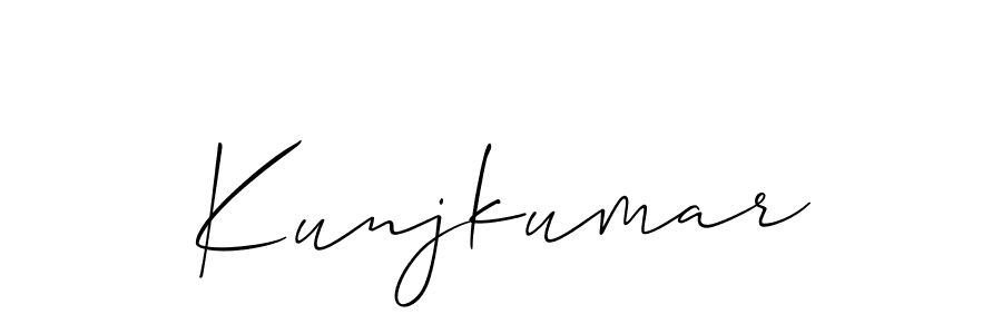 Design your own signature with our free online signature maker. With this signature software, you can create a handwritten (Allison_Script) signature for name Kunjkumar. Kunjkumar signature style 2 images and pictures png