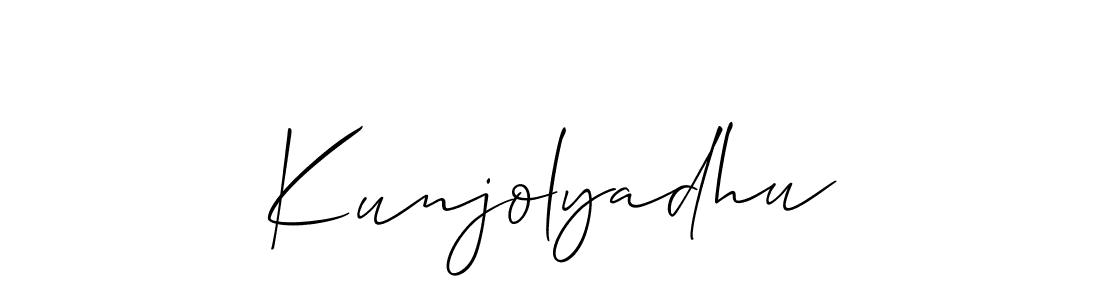 Check out images of Autograph of Kunjolyadhu name. Actor Kunjolyadhu Signature Style. Allison_Script is a professional sign style online. Kunjolyadhu signature style 2 images and pictures png