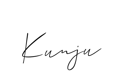 Use a signature maker to create a handwritten signature online. With this signature software, you can design (Allison_Script) your own signature for name Kunju. Kunju signature style 2 images and pictures png