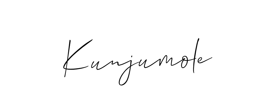 How to make Kunjumole signature? Allison_Script is a professional autograph style. Create handwritten signature for Kunjumole name. Kunjumole signature style 2 images and pictures png