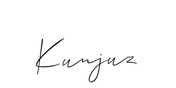 Design your own signature with our free online signature maker. With this signature software, you can create a handwritten (Allison_Script) signature for name Kunjuz. Kunjuz signature style 2 images and pictures png