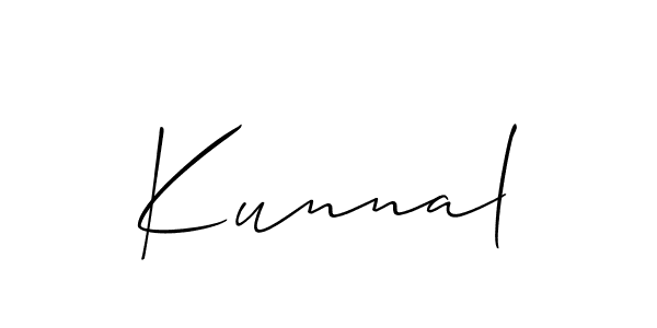 Use a signature maker to create a handwritten signature online. With this signature software, you can design (Allison_Script) your own signature for name Kunnal. Kunnal signature style 2 images and pictures png