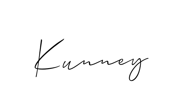 It looks lik you need a new signature style for name Kunney. Design unique handwritten (Allison_Script) signature with our free signature maker in just a few clicks. Kunney signature style 2 images and pictures png