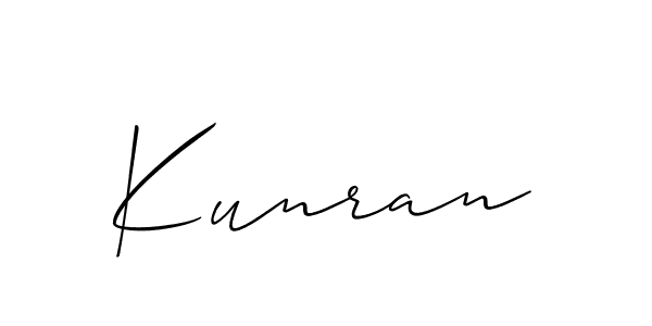 How to Draw Kunran signature style? Allison_Script is a latest design signature styles for name Kunran. Kunran signature style 2 images and pictures png