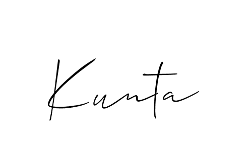 Make a beautiful signature design for name Kunta. Use this online signature maker to create a handwritten signature for free. Kunta signature style 2 images and pictures png