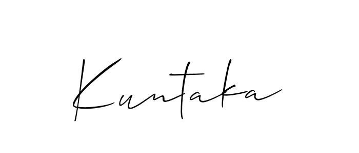 Design your own signature with our free online signature maker. With this signature software, you can create a handwritten (Allison_Script) signature for name Kuntaka. Kuntaka signature style 2 images and pictures png