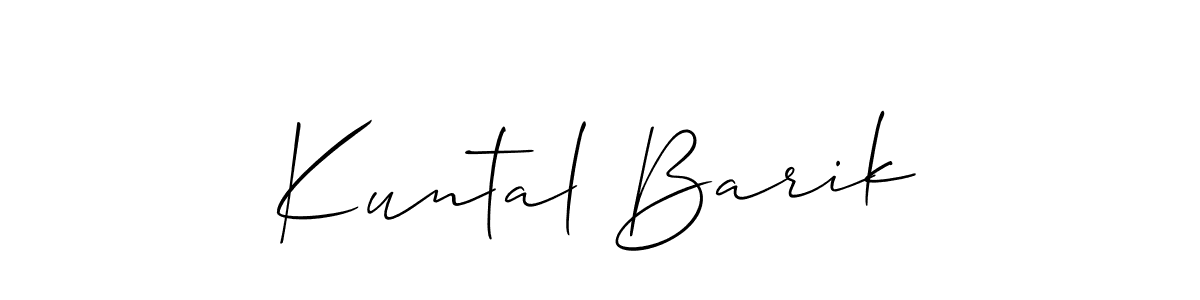 Use a signature maker to create a handwritten signature online. With this signature software, you can design (Allison_Script) your own signature for name Kuntal Barik. Kuntal Barik signature style 2 images and pictures png
