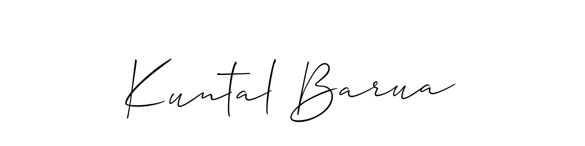 if you are searching for the best signature style for your name Kuntal Barua. so please give up your signature search. here we have designed multiple signature styles  using Allison_Script. Kuntal Barua signature style 2 images and pictures png