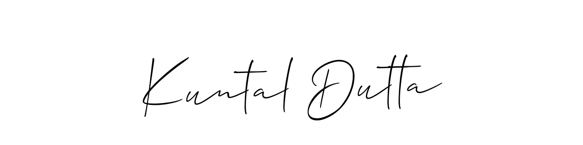 This is the best signature style for the Kuntal Dutta name. Also you like these signature font (Allison_Script). Mix name signature. Kuntal Dutta signature style 2 images and pictures png