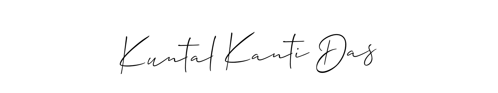 if you are searching for the best signature style for your name Kuntal Kanti Das. so please give up your signature search. here we have designed multiple signature styles  using Allison_Script. Kuntal Kanti Das signature style 2 images and pictures png