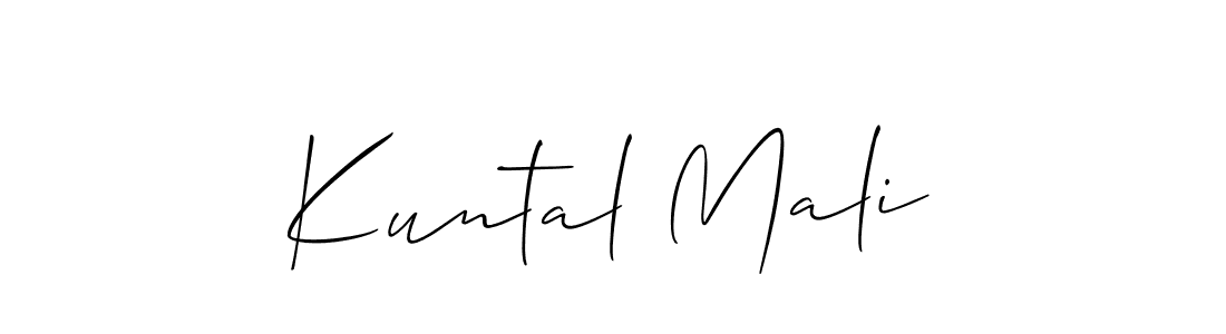 Design your own signature with our free online signature maker. With this signature software, you can create a handwritten (Allison_Script) signature for name Kuntal Mali. Kuntal Mali signature style 2 images and pictures png