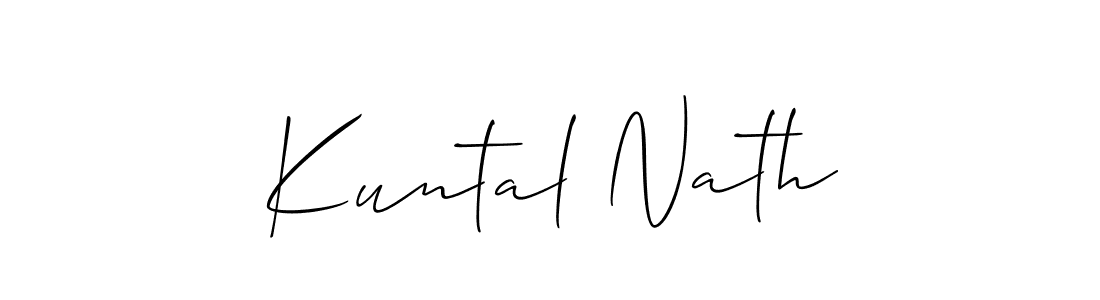 Create a beautiful signature design for name Kuntal Nath. With this signature (Allison_Script) fonts, you can make a handwritten signature for free. Kuntal Nath signature style 2 images and pictures png