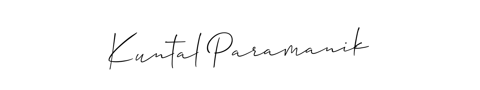 How to make Kuntal Paramanik name signature. Use Allison_Script style for creating short signs online. This is the latest handwritten sign. Kuntal Paramanik signature style 2 images and pictures png